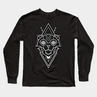 Cat Sacred Geometry Long Sleeve T-Shirt